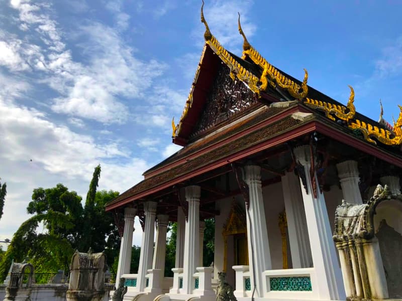 โบสถ์ไม้แกะสลัก วัดโพธิ์บางโอ นนทบุรี สมัยอยุธยา