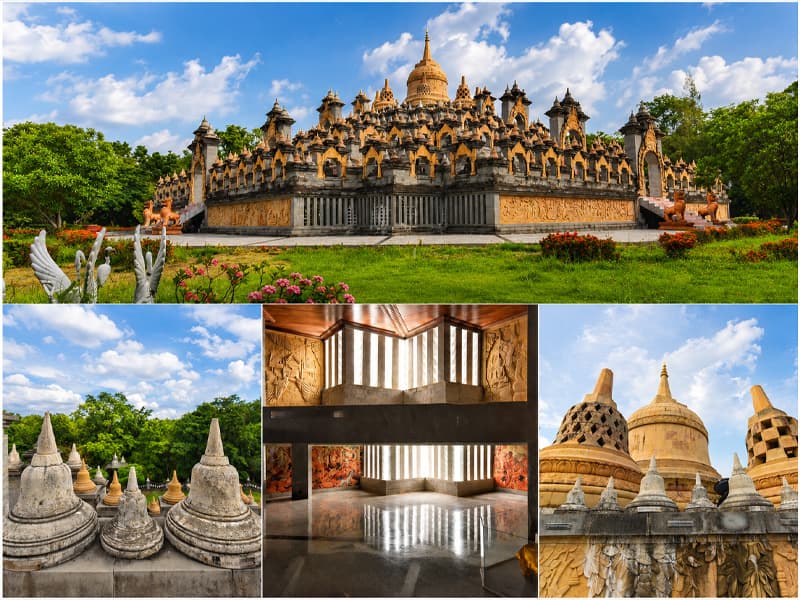 บรรยากาศวัดประชาคมวนาราม วัดป่ากุง จังหวัดร้อยเอ็ด
